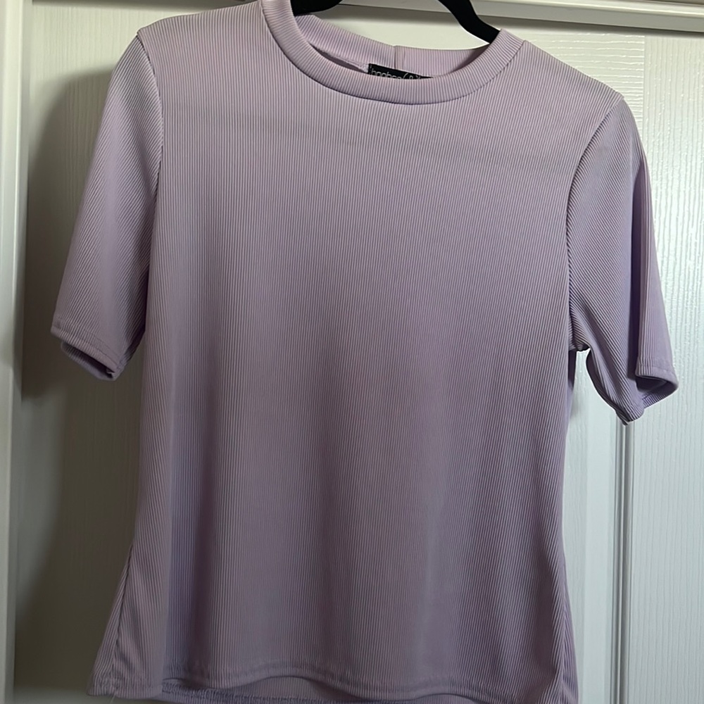 Lilac ripped shirt